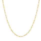 Zoom Gold Paper Clip Chain Necklace